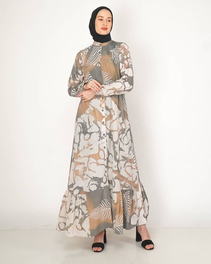 Carolla Dress Ceruty Abstrack dari Dian Pelangi Official